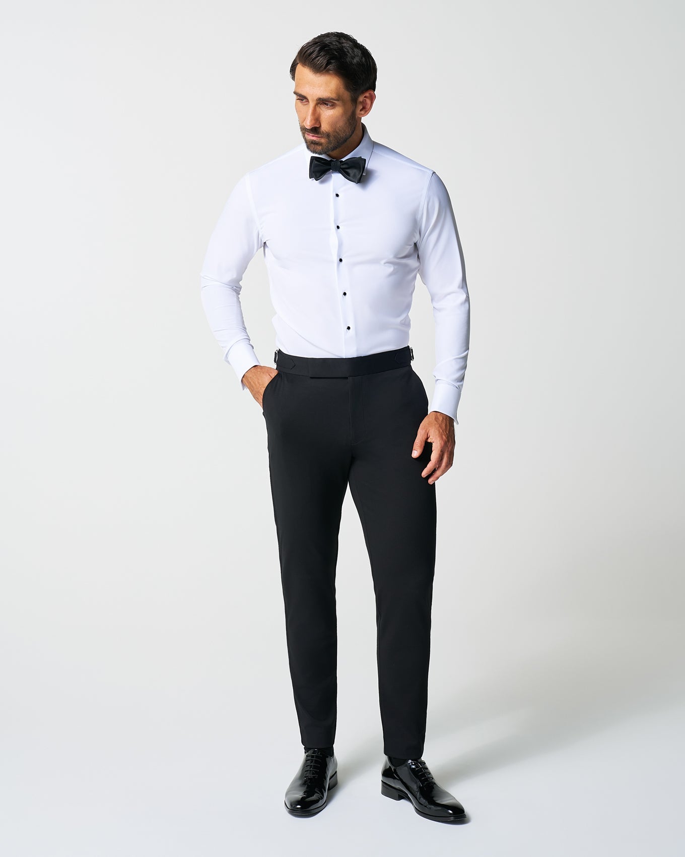 The Solid White Tuxedo Shirt