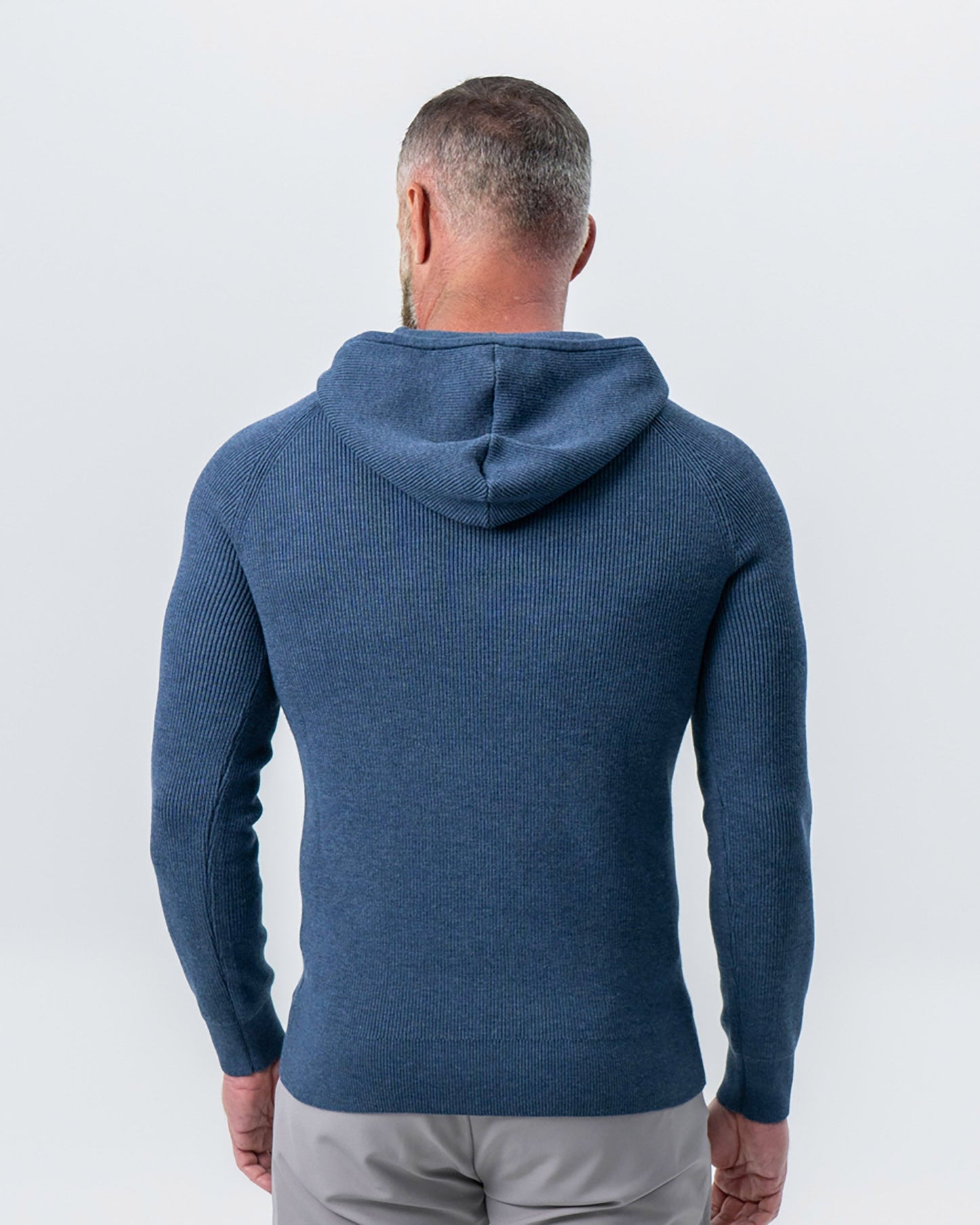 Heavy Knit Hoodie - Navy